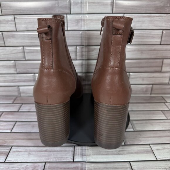 Naturalizer Women's Brown Leather Waterproof Wilde Bootie Shoe Size 10-NEW - Picture 4 of 7